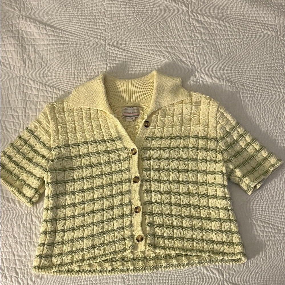 Kimchi Blue Yellow Plaid Crop Top